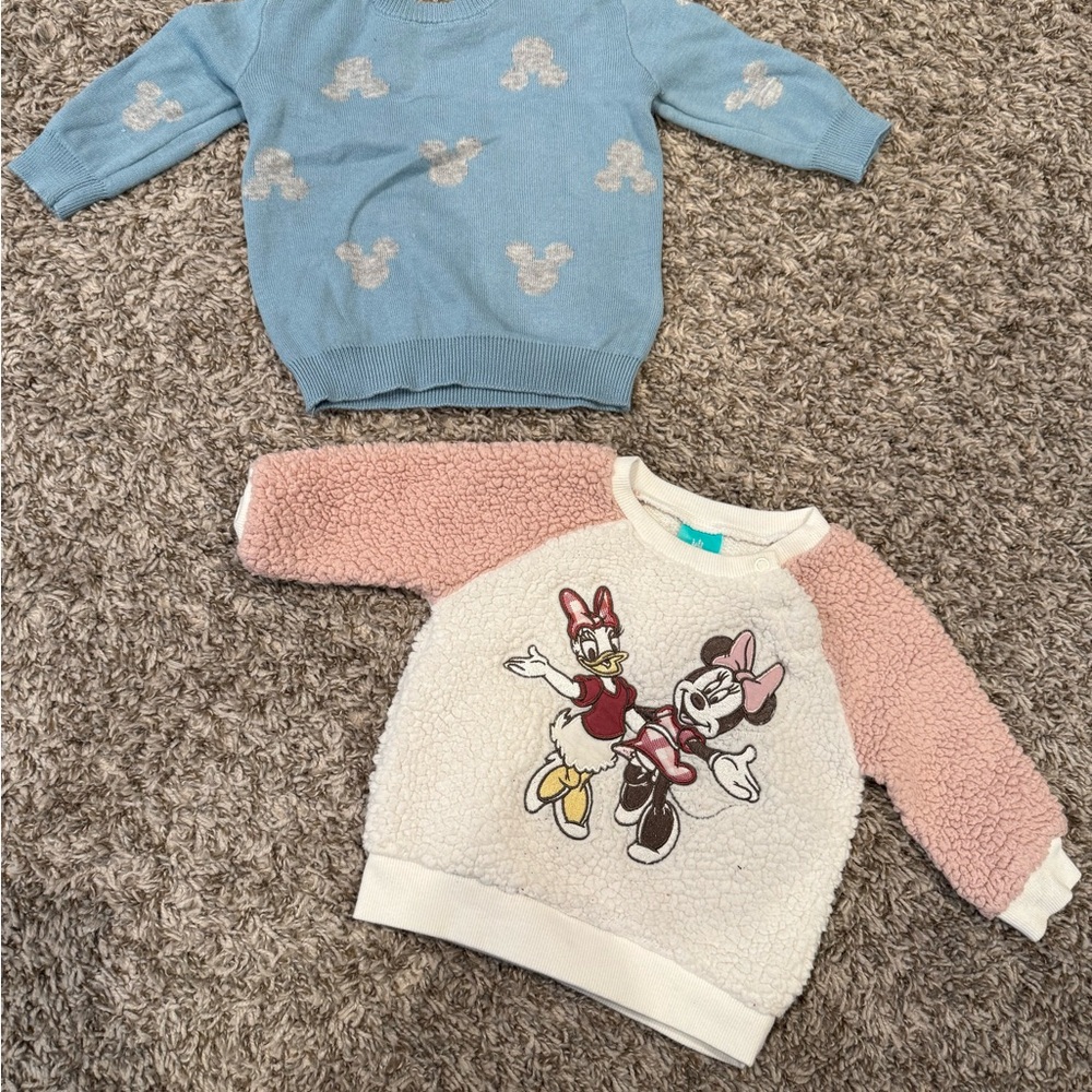 Disney Kids' Blue and Pink Character Sweaters